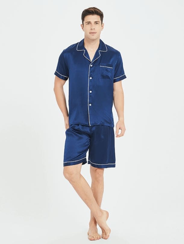 Pure Silk Men two piece Night Dress