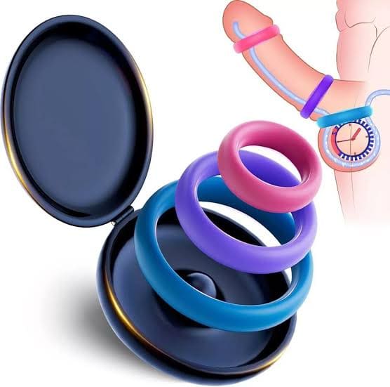 3Pcs Cock Ring Penis Silicone Longer Harder Stronger Erection Sex Toy Men Random