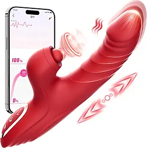 Toendi Rabbit Vibrator G Spot Sex Toys Thrusting Dildo Rose Toy for Women