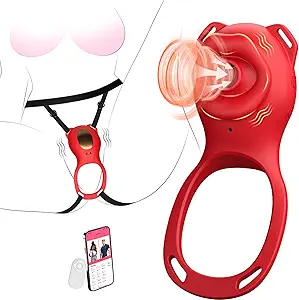 Couples Sex Toys Rose App Remote Control Wearable Sucking Vibrator