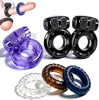 Cock Ring Vibrating for Men Ejaculation Delay Male Erectile Penis Ring G-Spot Clitoris Anal Stimulator Adult Sex Toy for Couples