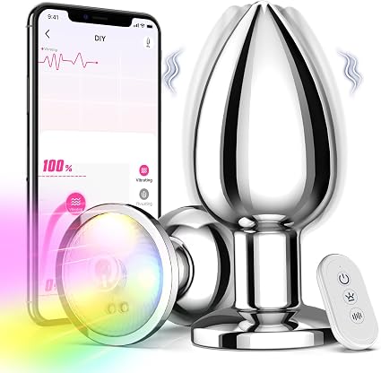 Yolodit Adult Sex Toys Anal Toys Vibrating Butt Plug with App Remote Control 10 Vibrating, Anal Beads Prostate Massager, Anal Sex Toys Vibrator for Men and Women, Couples