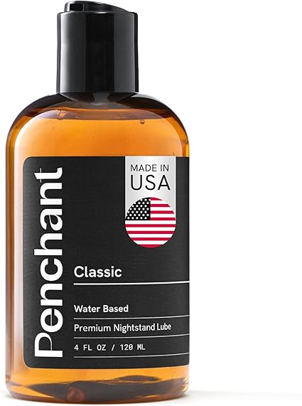 Penchant Classic Water-Based Personal Lubricant for Women & Men (4 fl oz) | USA Made - Smooth Clean-Rinsing Personal Lube for Everyday Use - Unscented, Condom Compatible Lube for Sex