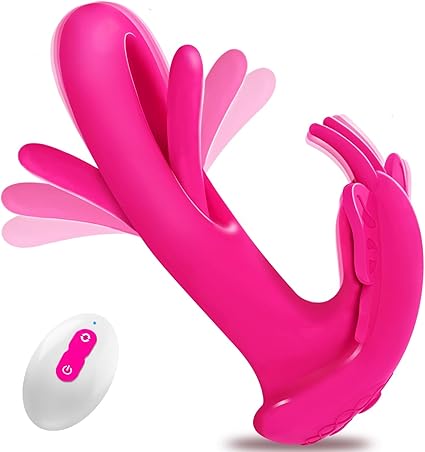 Wearable Panty Vibrator Dildo Butterfly Sex Toys for Women, Remote Control G Spot Flapping Vibrators with 9 Flapping 9 Vibrating Modes Dildo for Clitoral Nipple Stimulation Couples Adult Sex Toys