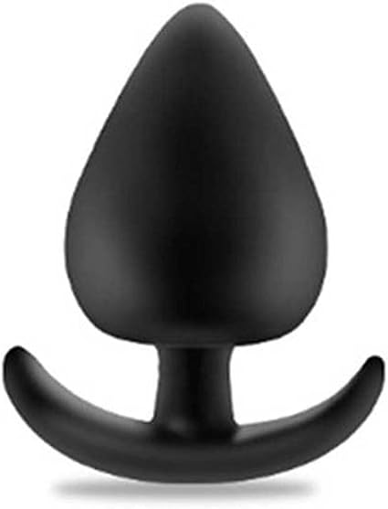 Anal Plug Black Soft Silicone Butt Plugs Expander Adult Sex Toys and Games Fetish Prostate Massager Anal Training (Single XL)
