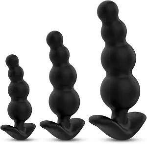 3 Pcs Silicone Anal Beads Butt Plugs, Anus Prostate Trainer for Beginners | Silicone Anal Plugs Training Sets, Beginner-Friendly Graduated Sizes, Soft Silicone Material, Wearable Prostate Sex Toys
