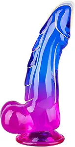 Realistic Dildo Sex Toys for Women and Couples, 7.8 Inch | Realistic Texture, Suitable for Beginners, Curved Design, Strong Suction Cup, Hands-free Play, Discreet Packaging