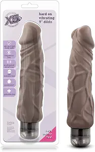 Blush X5 Plus 9" Realistic Vibrating Dildo for Women, Men, Couples, 2" Wide Ultra Soft Lifelike Flexible Veiny Shaft, Multi-Speed Vibrator, IPX7, GSpot, Clit, Vaginal Pleaser, Adult Sex Toy Brown Cock
