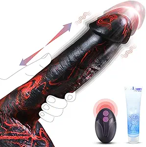 Realistic Trusting Dildo Sex Toys - 10” Thick Dildos Vibrator with Thrusting Swinging & Vibrating for G Spot Vagina Anal Sex Stimulation, Fantasy Dildo Lifelike Penis Adult Toys & Games Women Couples
